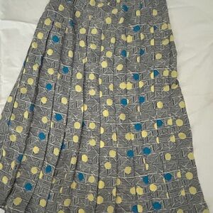 Autograph Black and Gray Pleated Midi Skirt for Work